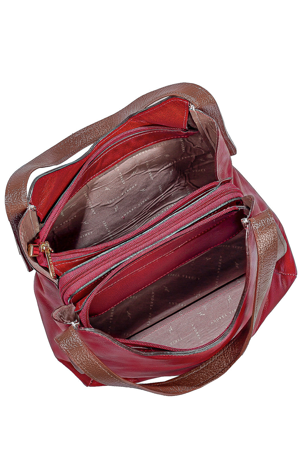 Bolsa de mão em couro liso com fivela Leandra