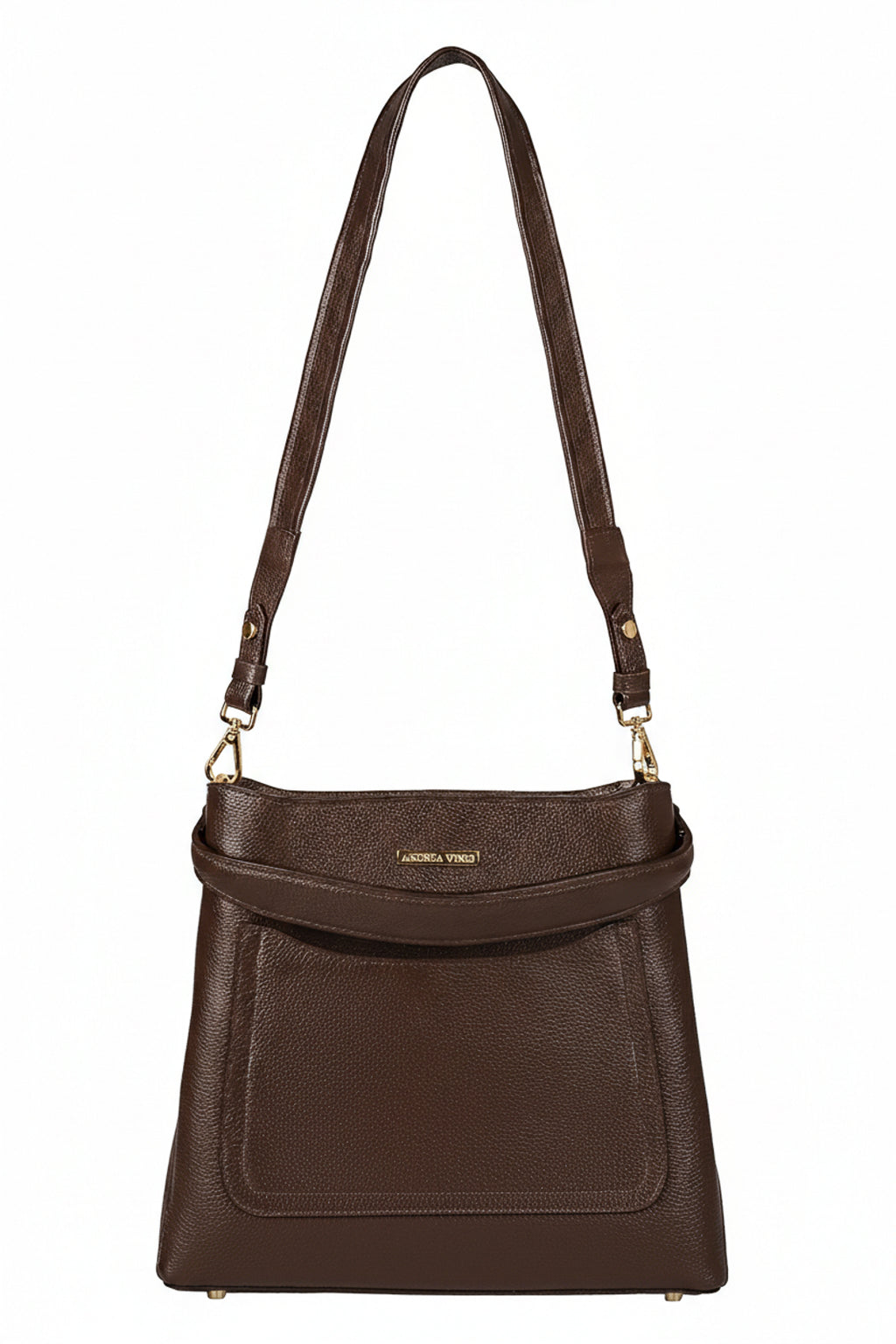 Bolsa de mão em couro liso Madu