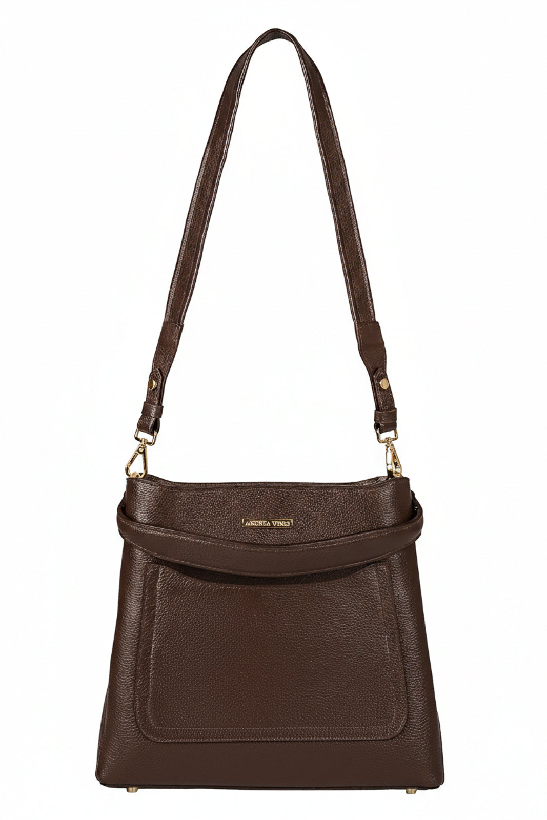 Bolsa de mão em couro liso Madu