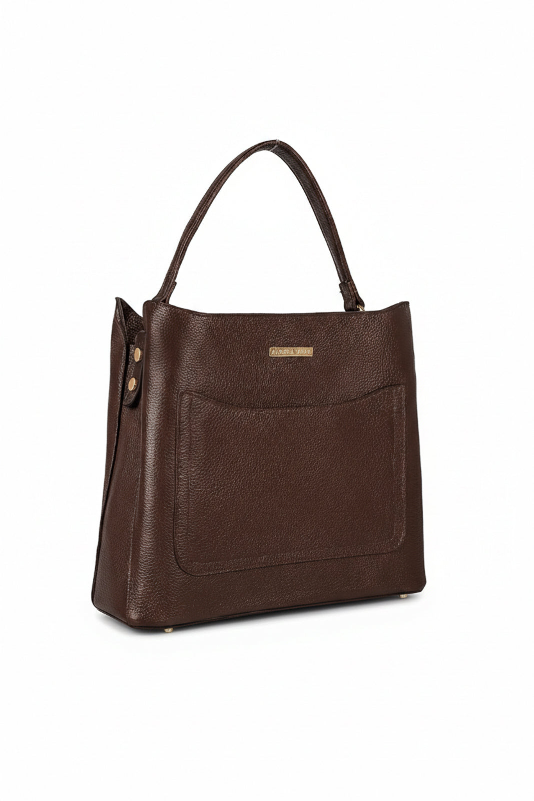 Bolsa de mão em couro liso Madu