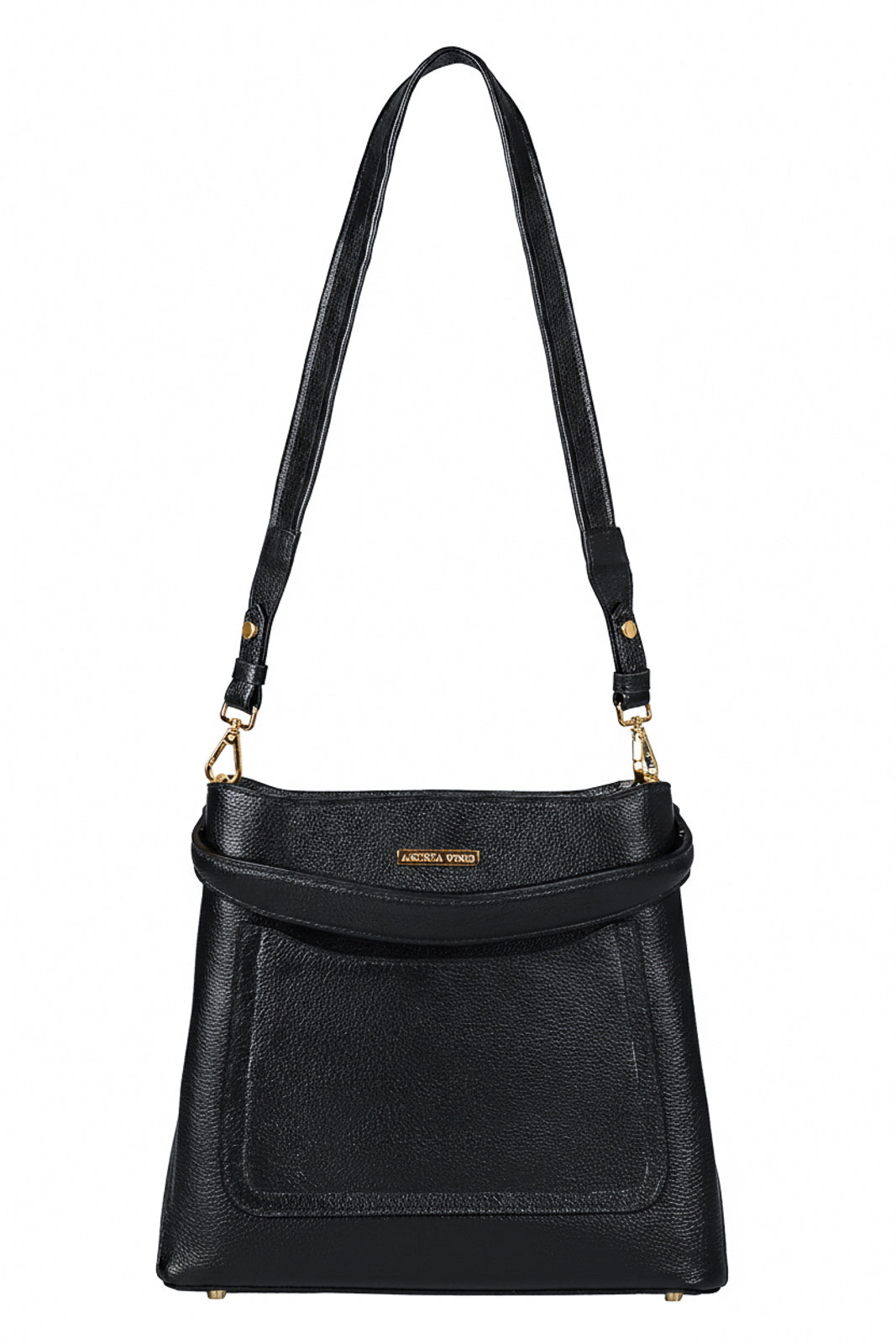 Bolsa de mão em couro liso Madu