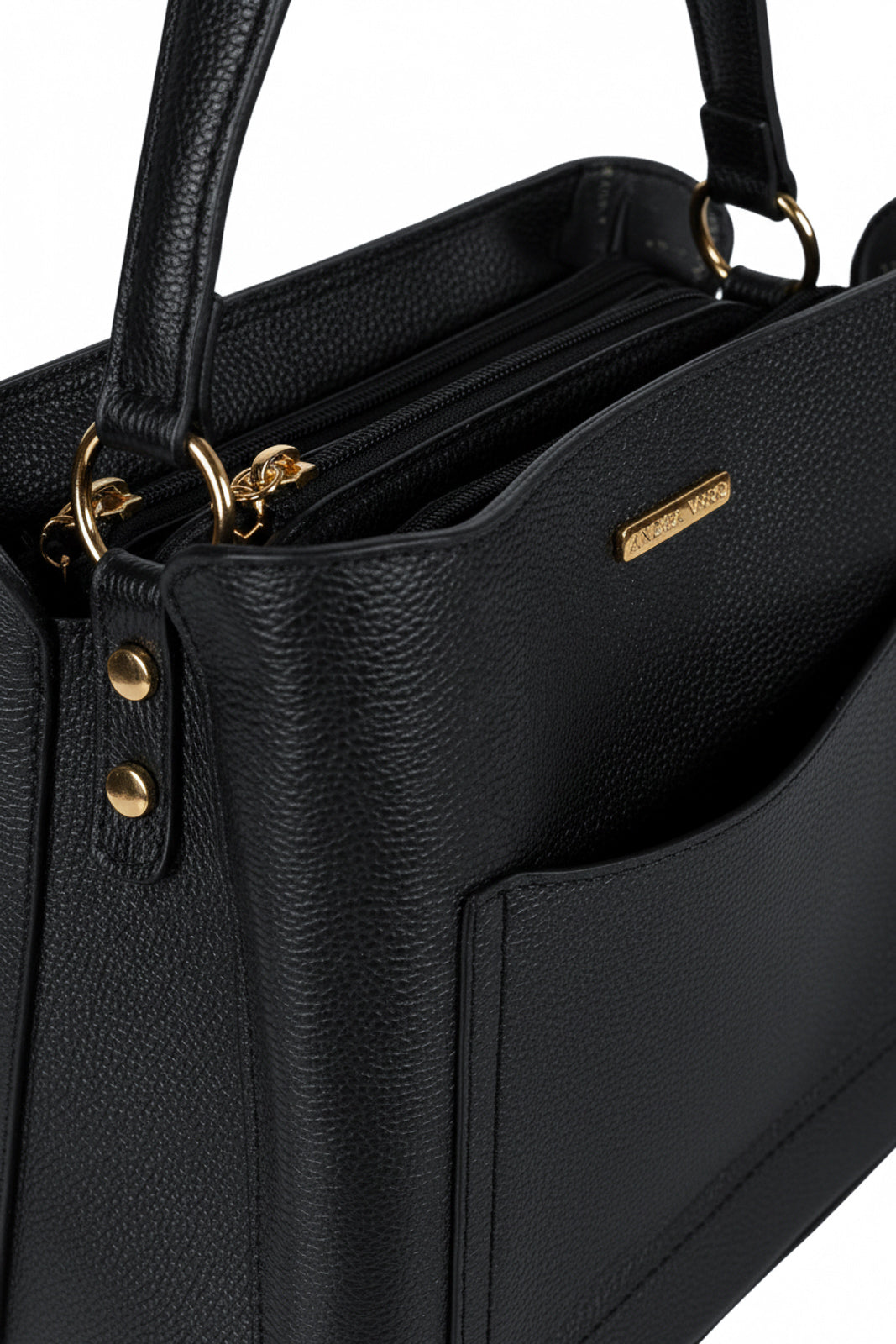 Bolsa de mão em couro liso Madu