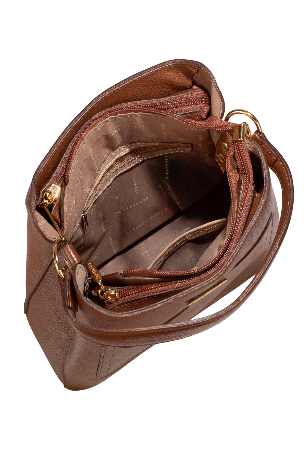 Bolsa de mão em couro liso Madu