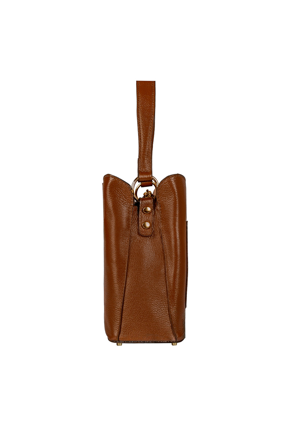 Bolsa de mão em couro liso Madu