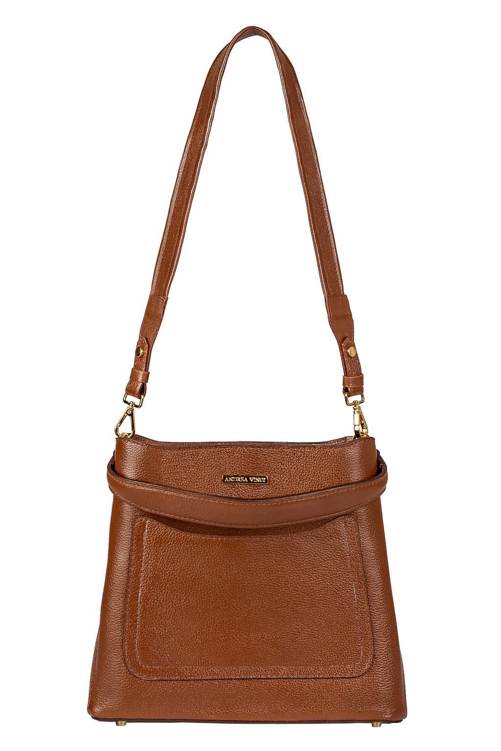 Bolsa de mão em couro liso Madu