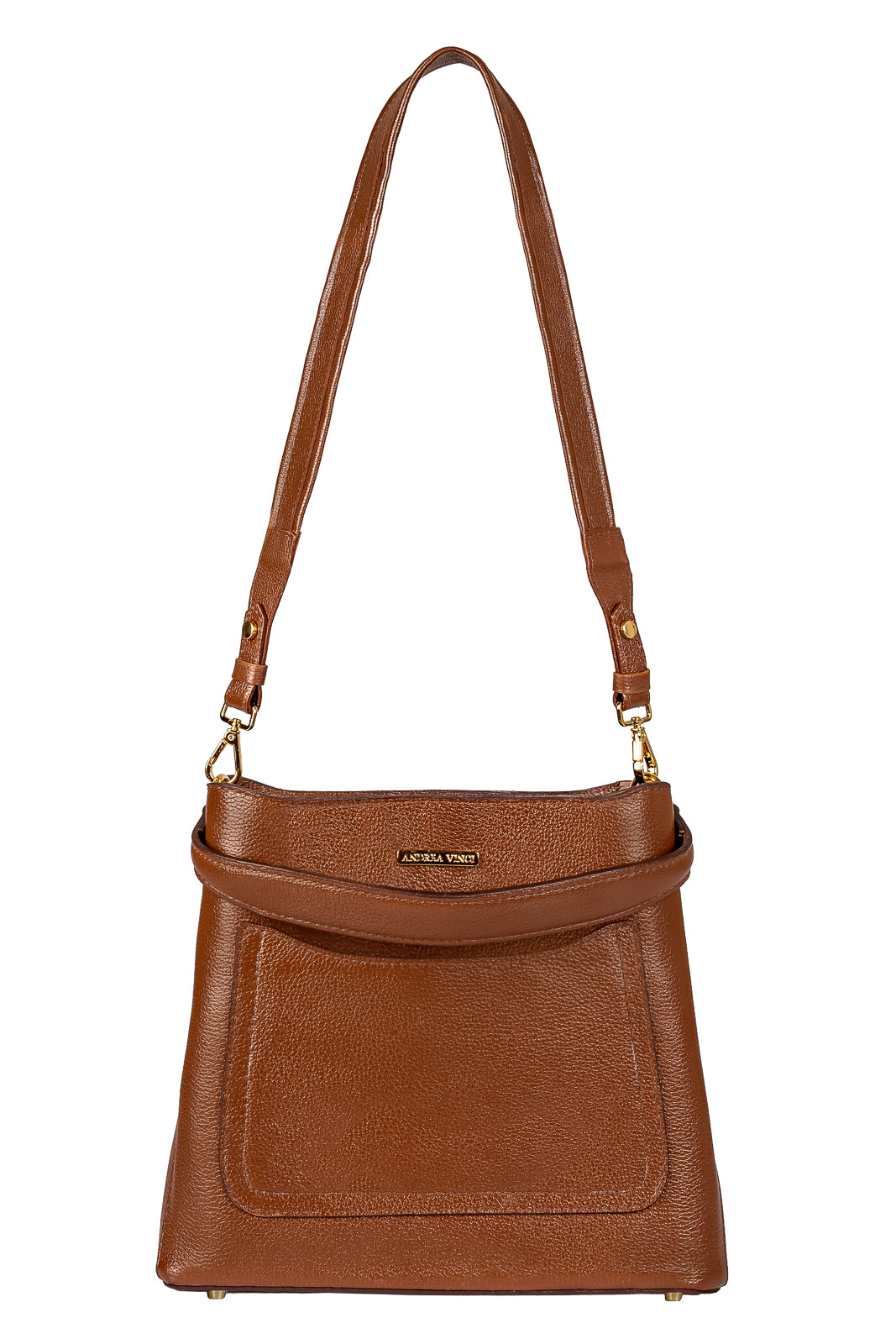 Bolsa de mão em couro liso Madu