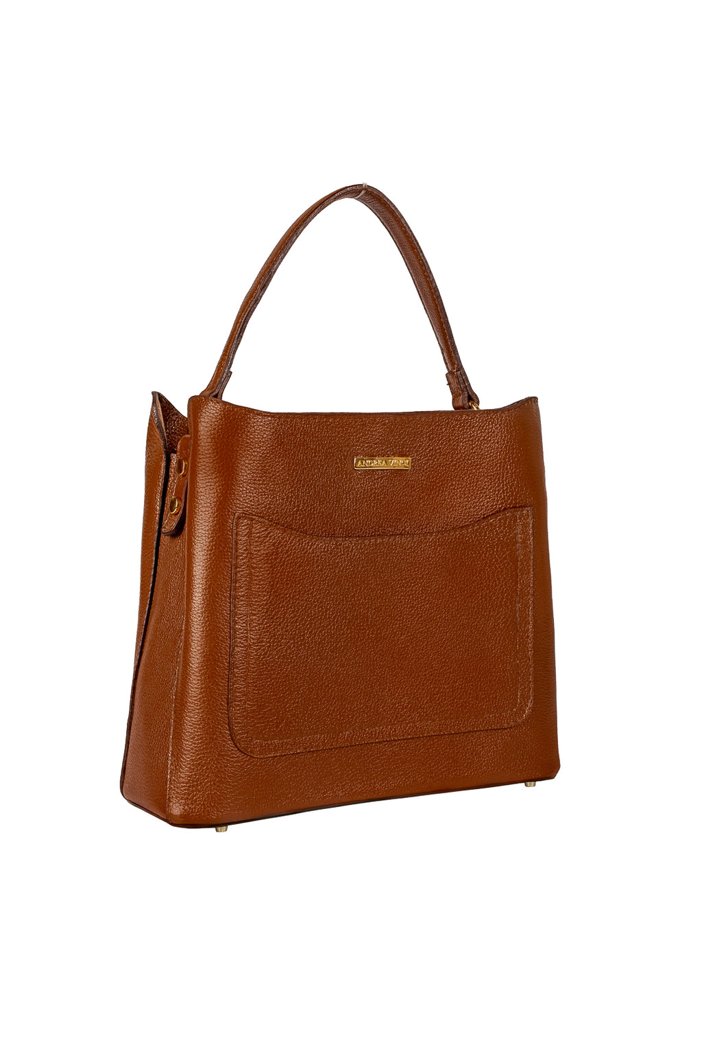 Bolsa de mão em couro liso Madu