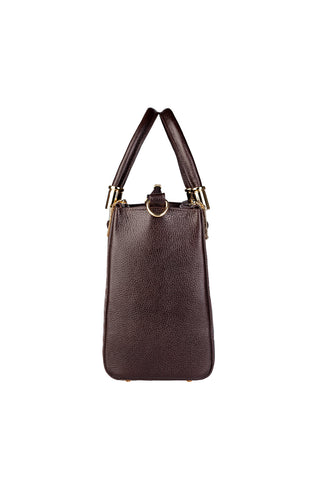 Bolsa de couro croco estruturada Emmy