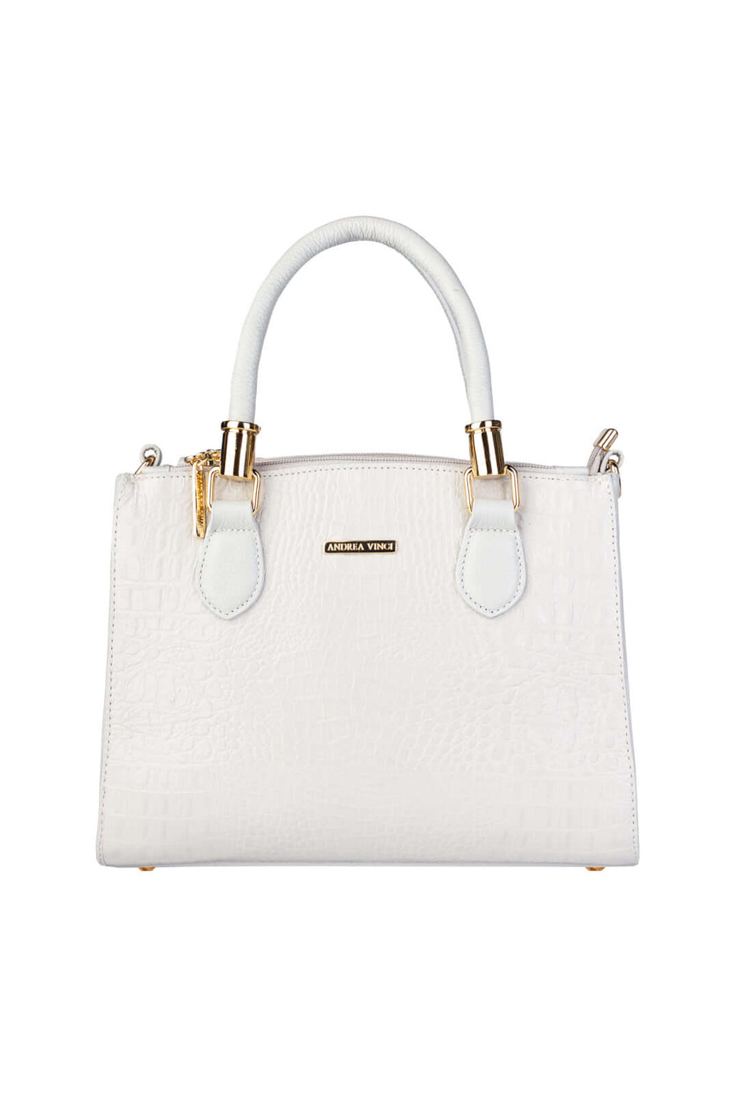 Bolsa de couro croco estruturada Emmy - Enluaze