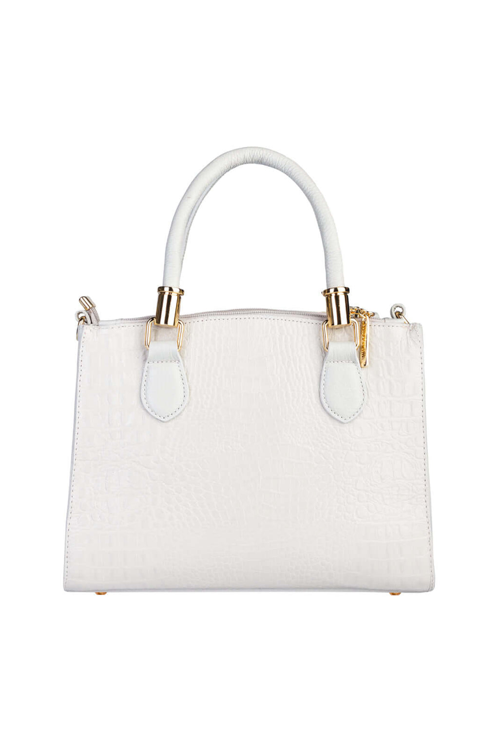 Bolsa de couro croco estruturada Emmy - Enluaze