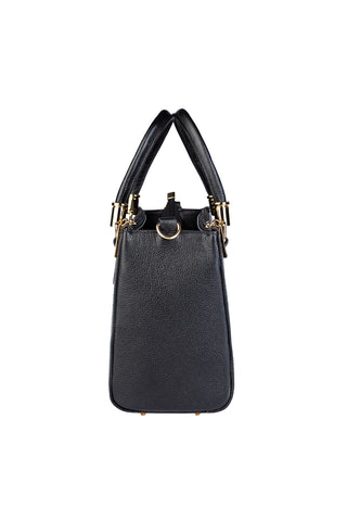 Bolsa de couro croco estruturada Emmy
