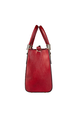 Bolsa de couro croco estruturada Emmy