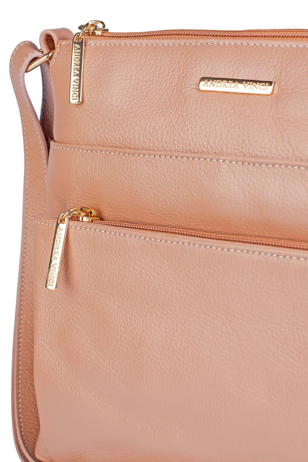 Bolsa transversal de couro liso Giselle - Enluaze