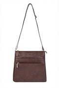 Bolsa transversal de couro liso Giselle - Enluaze