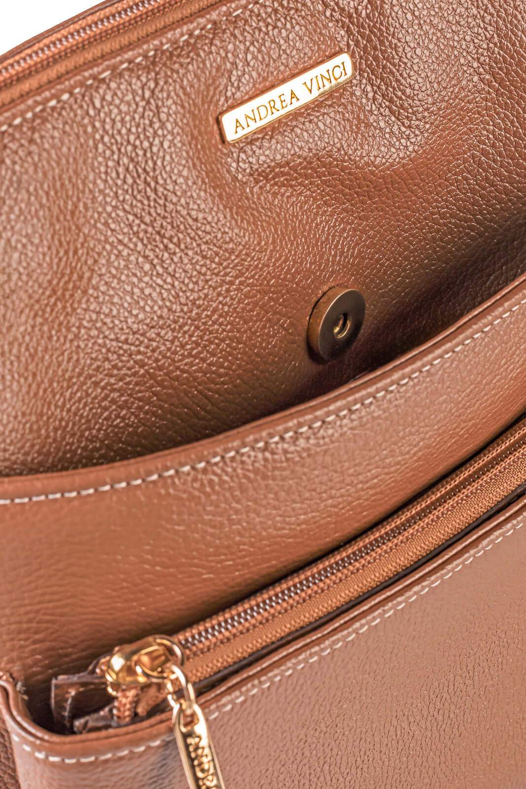 Bolsa transversal de couro liso Giselle - Enluaze