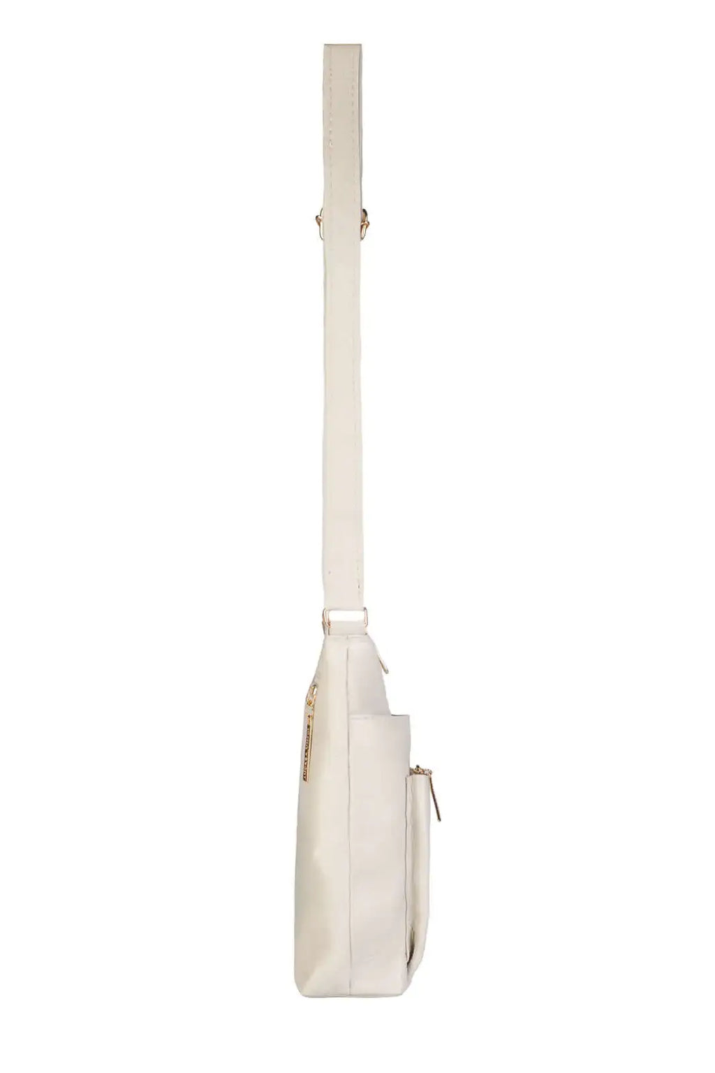 Bolsa transversal de couro liso Giselle - Enluaze