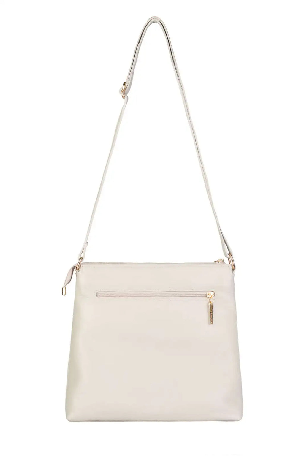 Bolsa transversal de couro liso Giselle - Enluaze