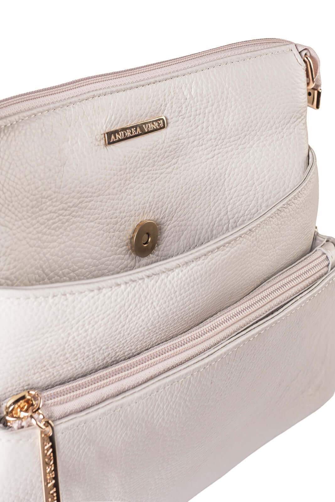 Bolsa transversal de couro liso Giselle - Enluaze