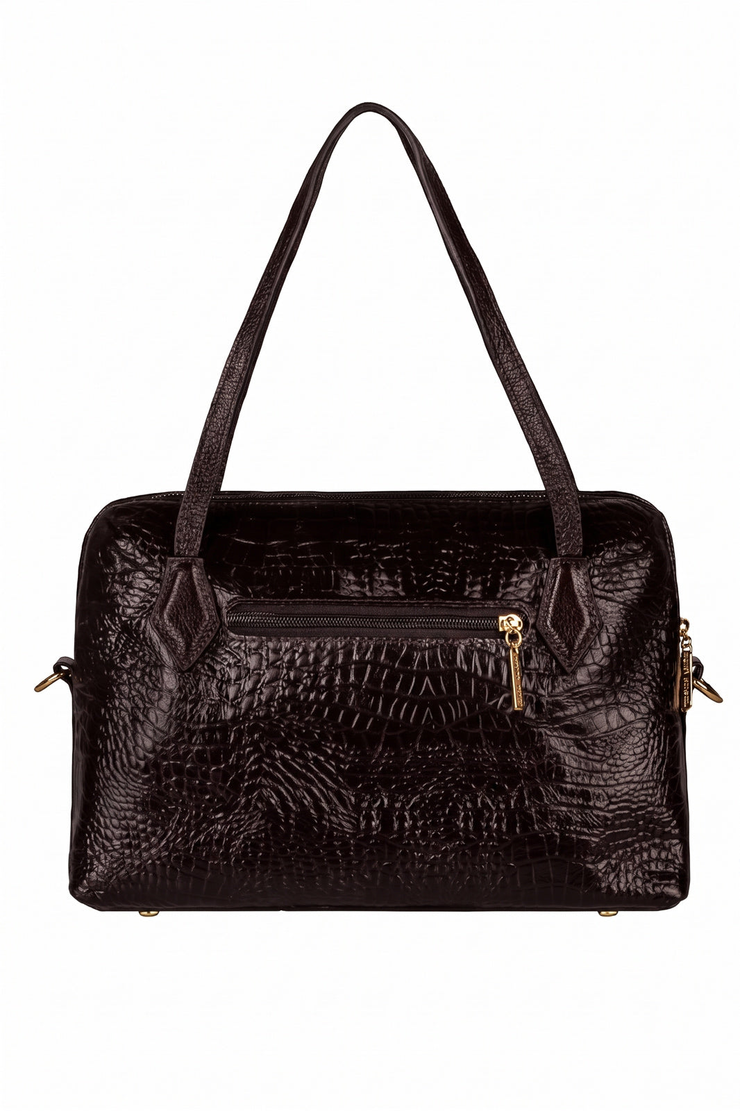 Bolsa de mão em couro croco Safira
