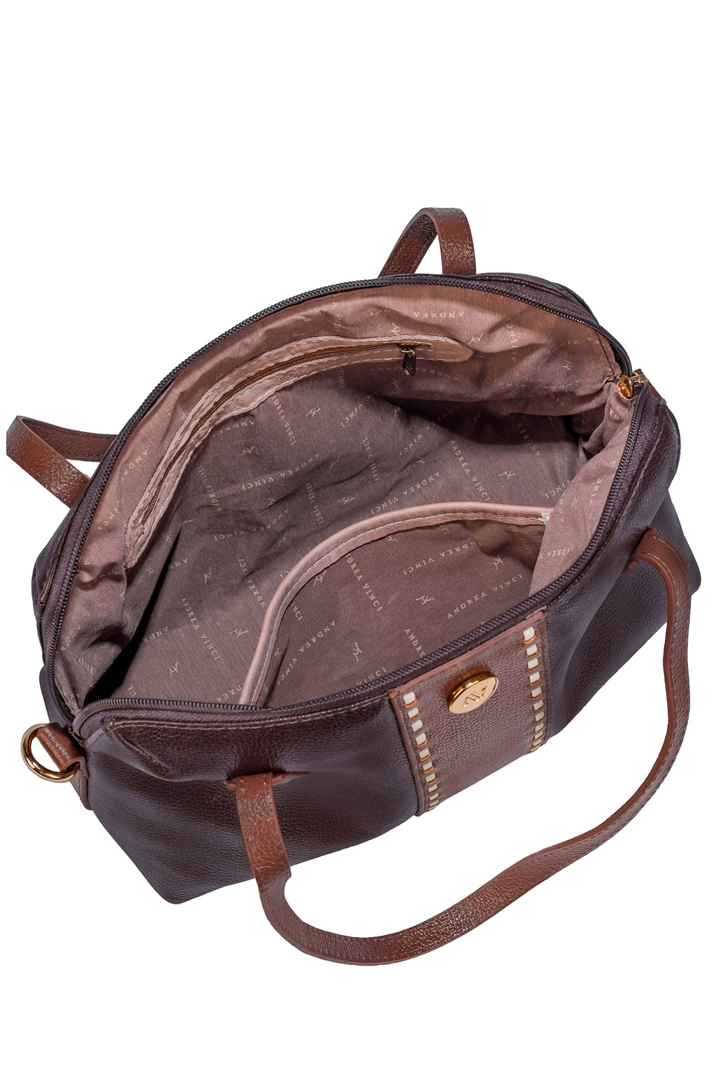 Bolsa de mão em couro liso Safira