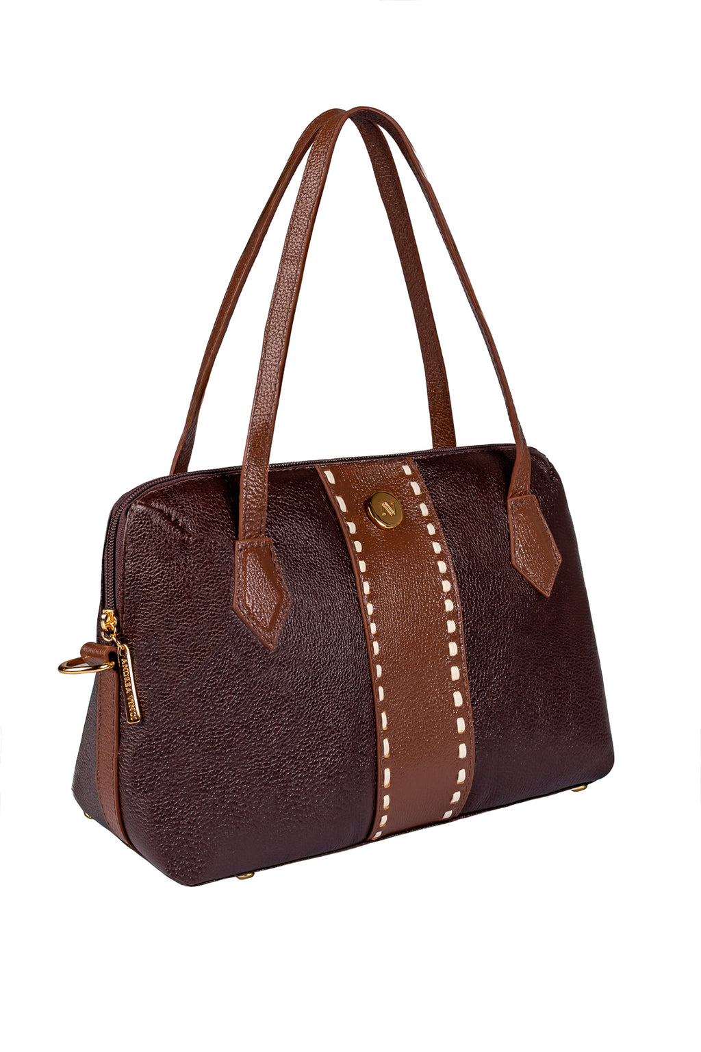 Bolsa de mão em couro liso Safira