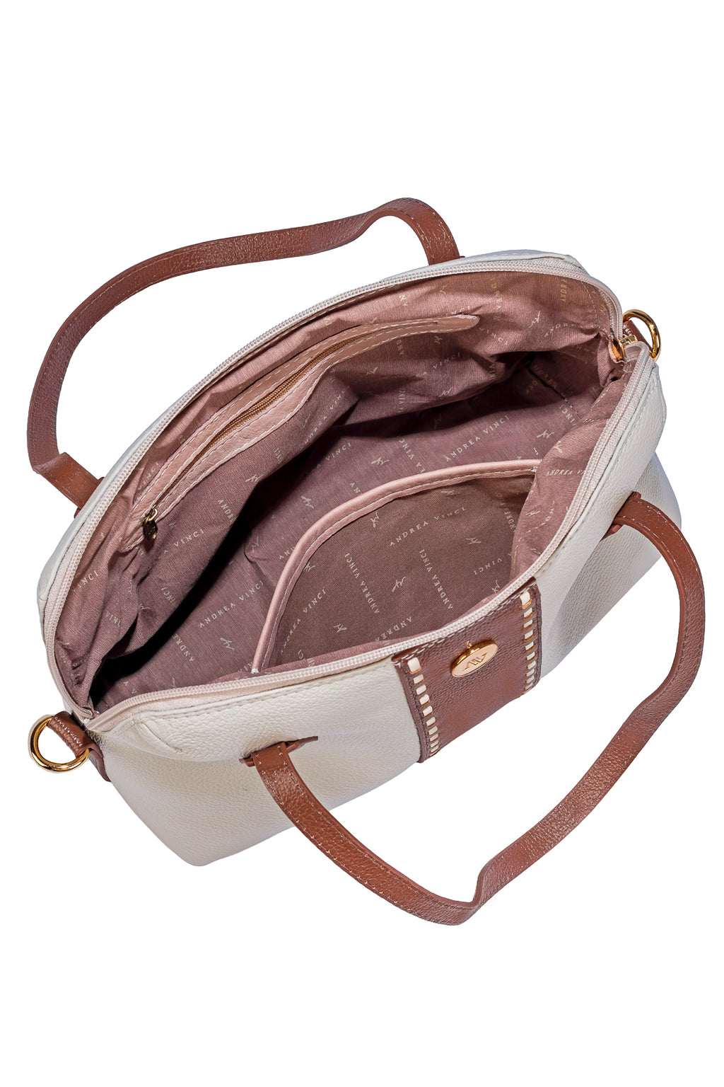 Bolsa de mão em couro liso Safira