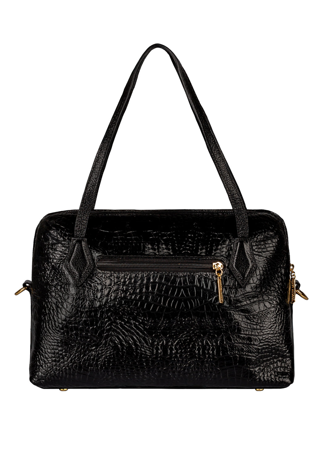 Bolsa de mão em couro croco Safira