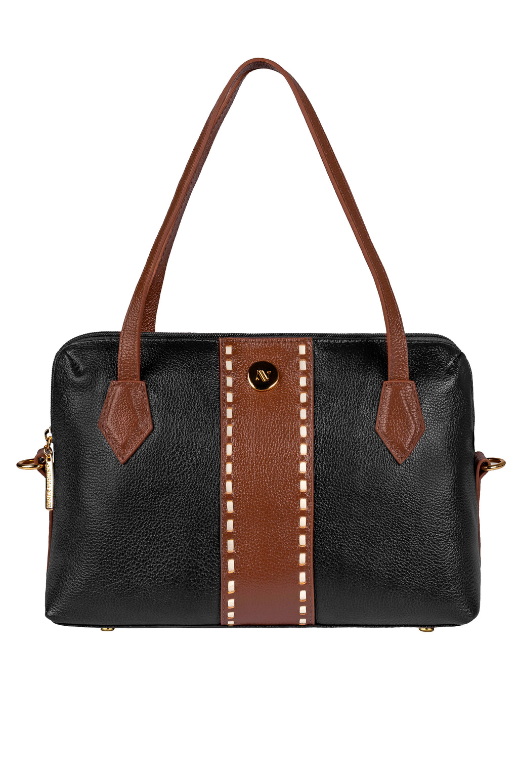 Bolsa de mão em couro liso Safira
