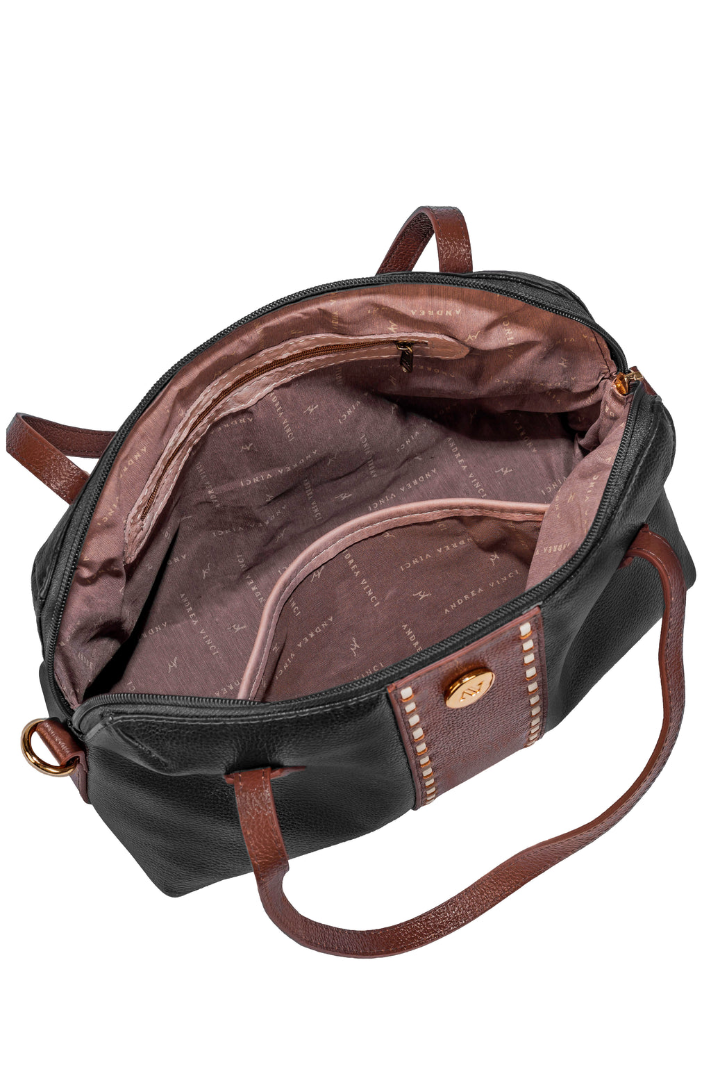 Bolsa de mão em couro liso Safira