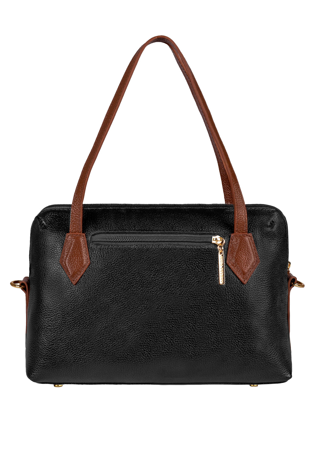 Bolsa de mão em couro liso Safira