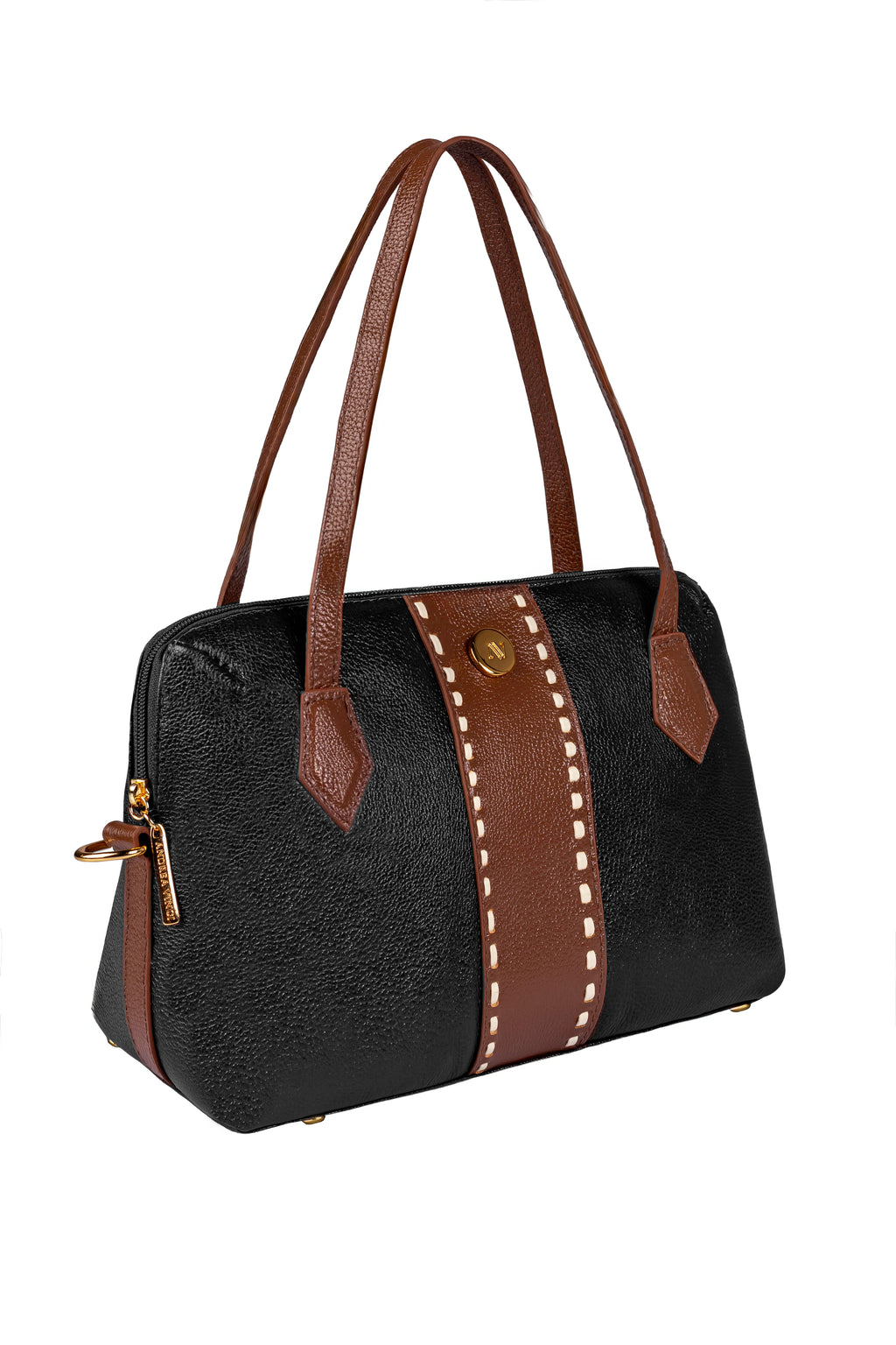 Bolsa de mão em couro liso Safira