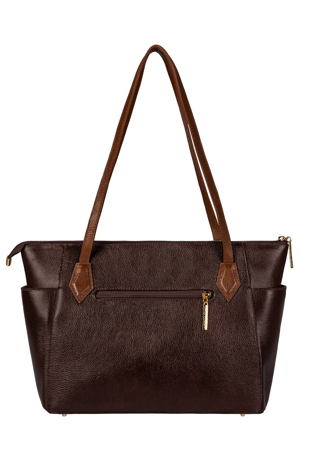 Bolsa feminina de couro liso Esmeralda