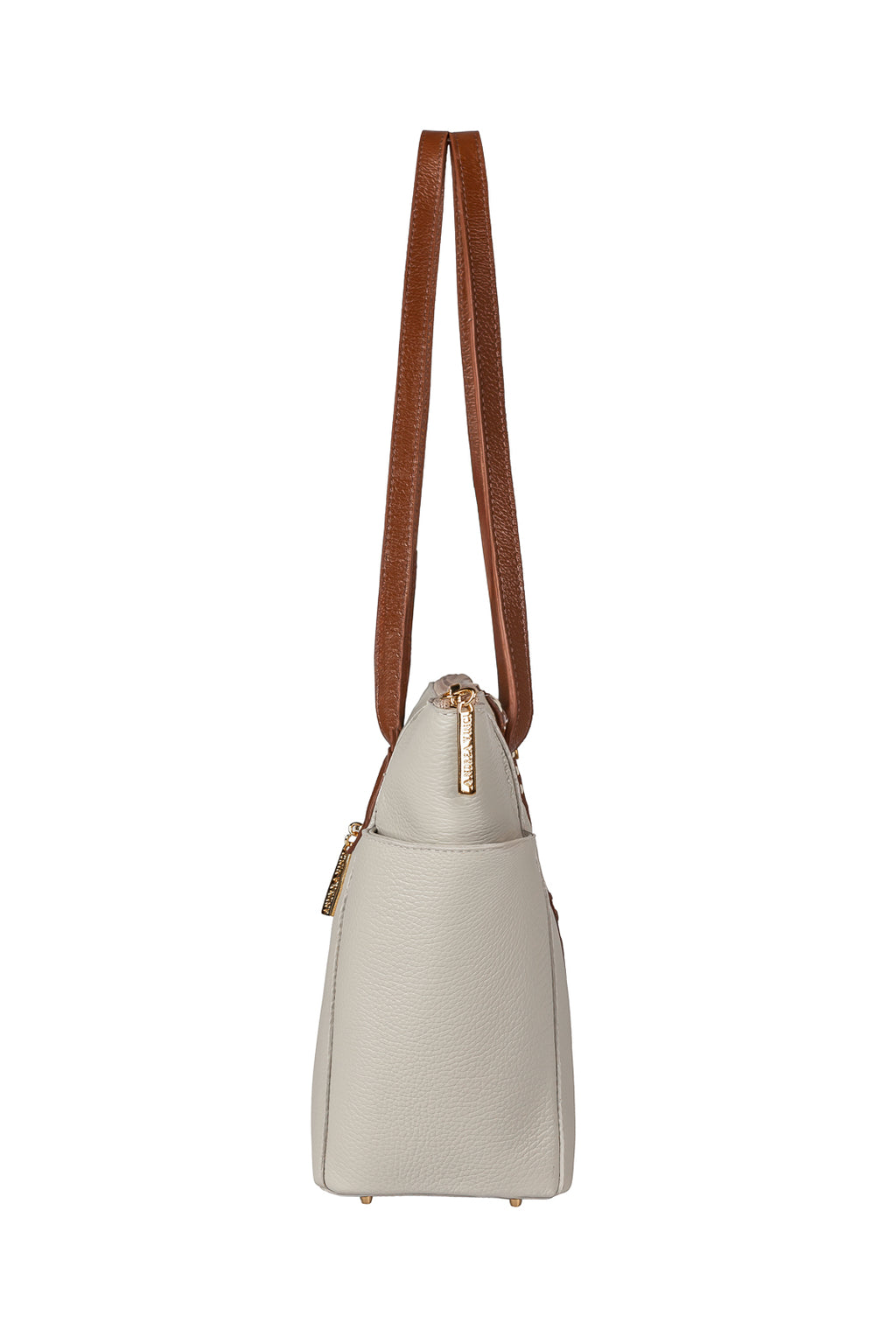 Bolsa feminina de couro liso Esmeralda