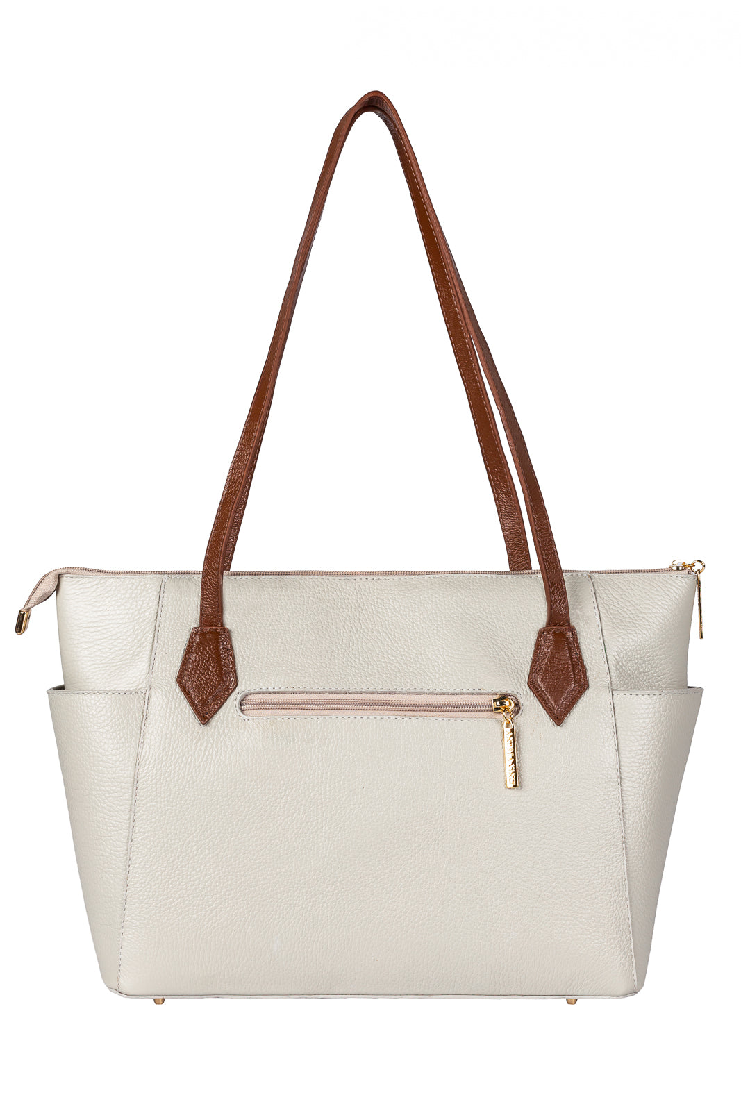 Bolsa feminina de couro liso Esmeralda