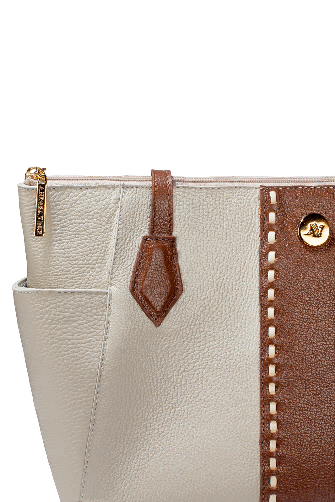 Bolsa feminina de couro liso Esmeralda