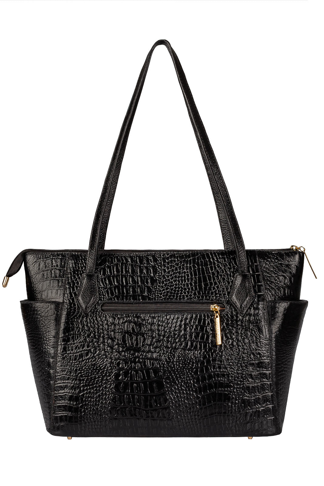Bolsa feminina de couro croco Esmeralda