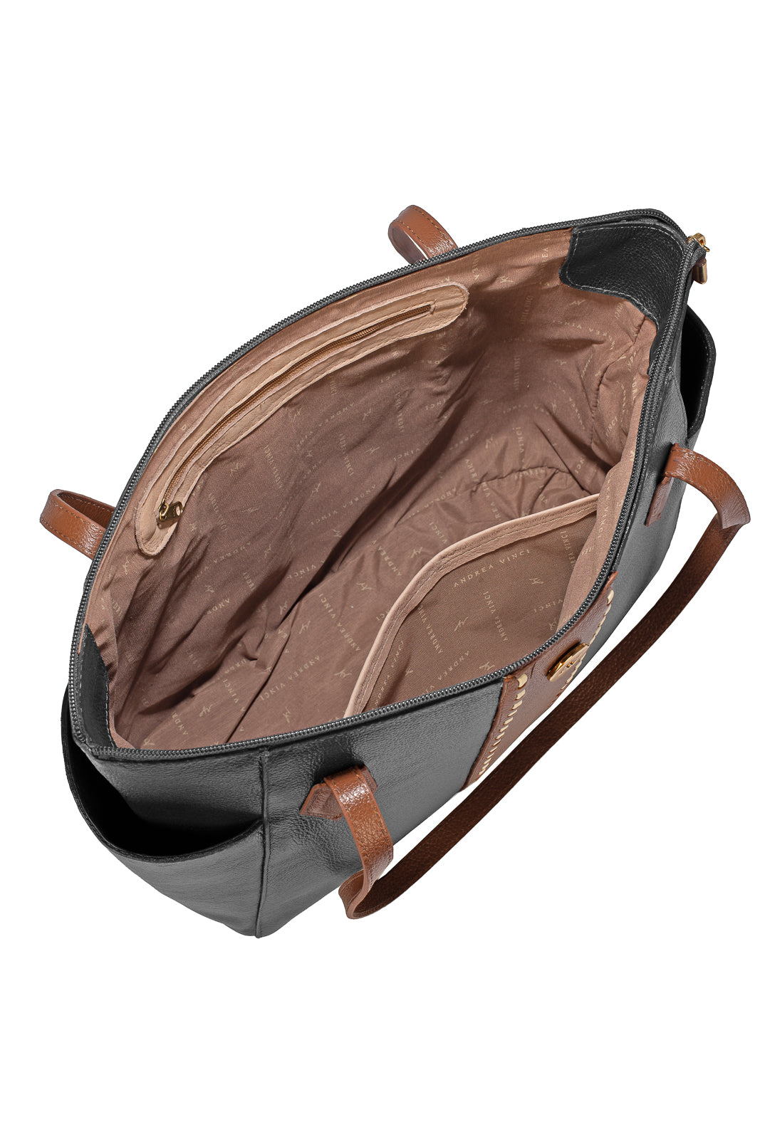 Bolsa feminina de couro liso Esmeralda