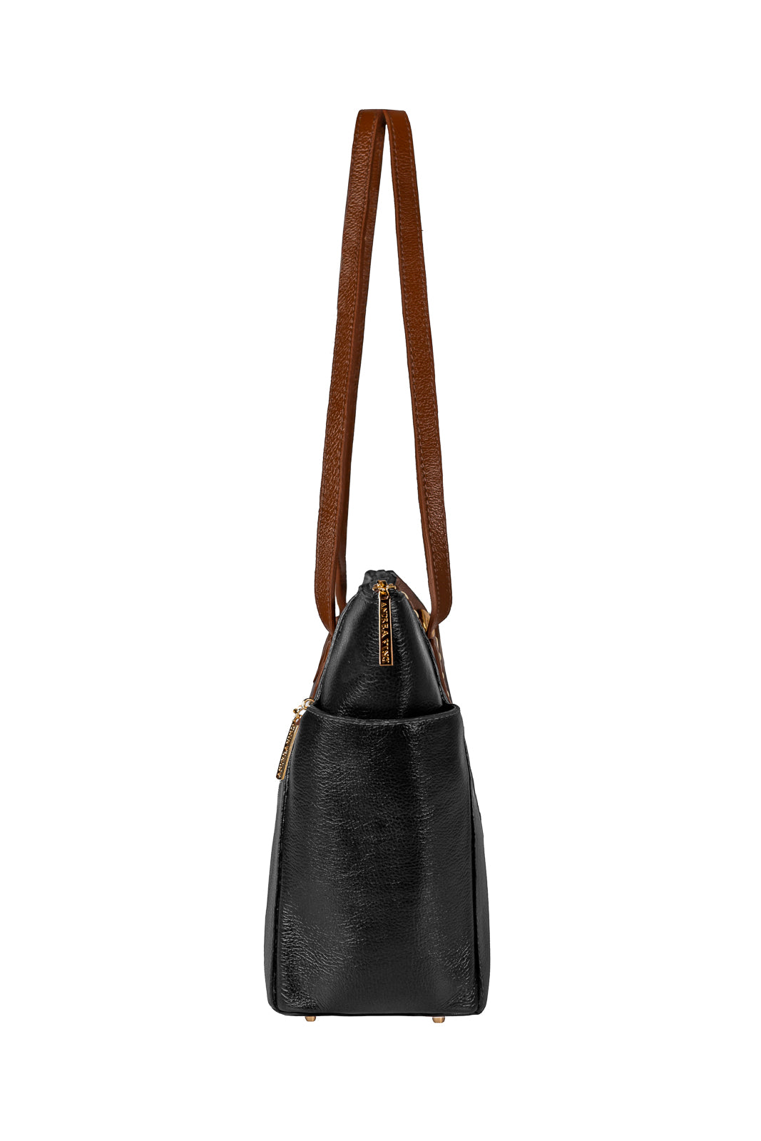Bolsa feminina de couro liso Esmeralda