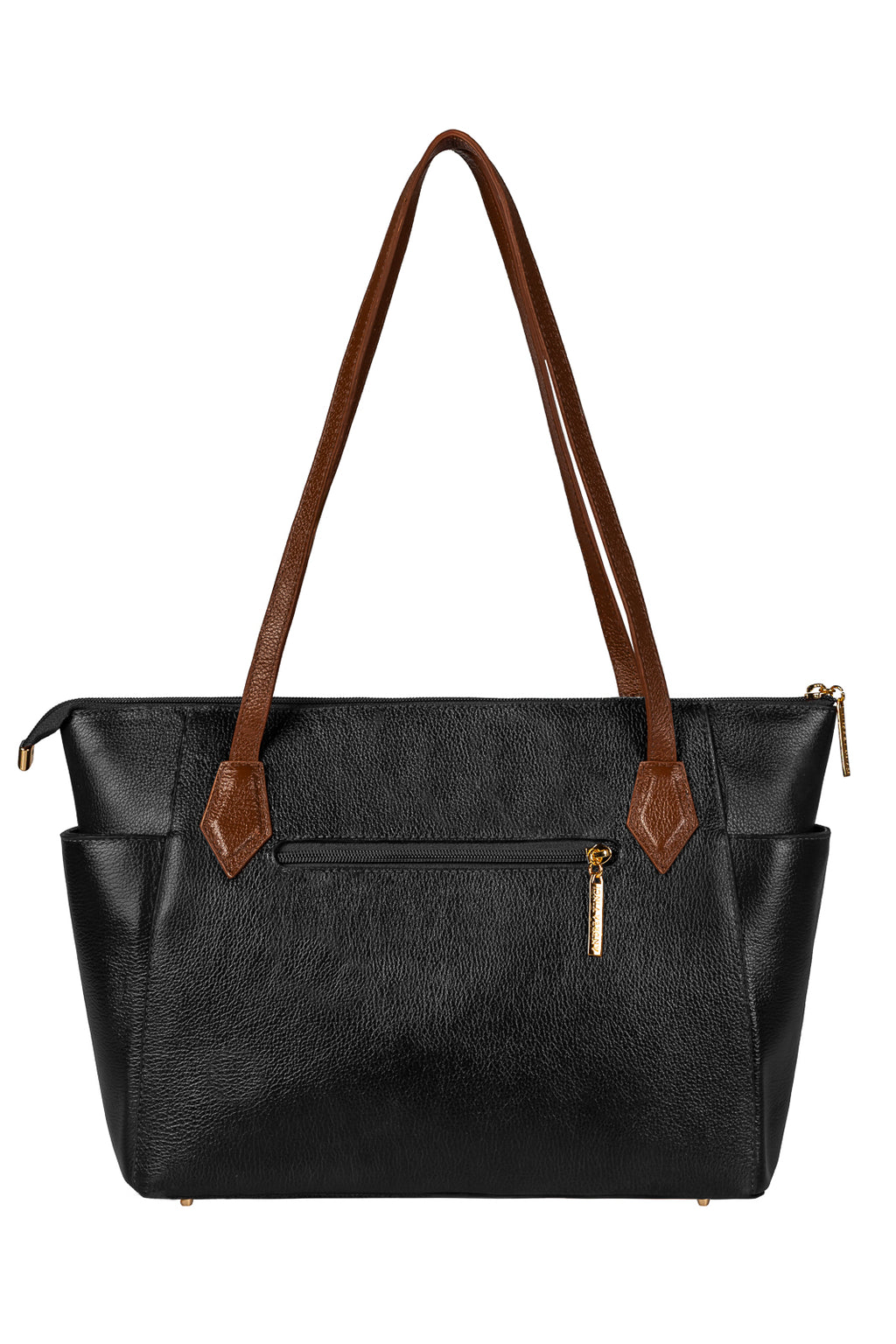 Bolsa feminina de couro liso Esmeralda