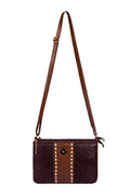 Bolsa transversal de couro liso Cristal