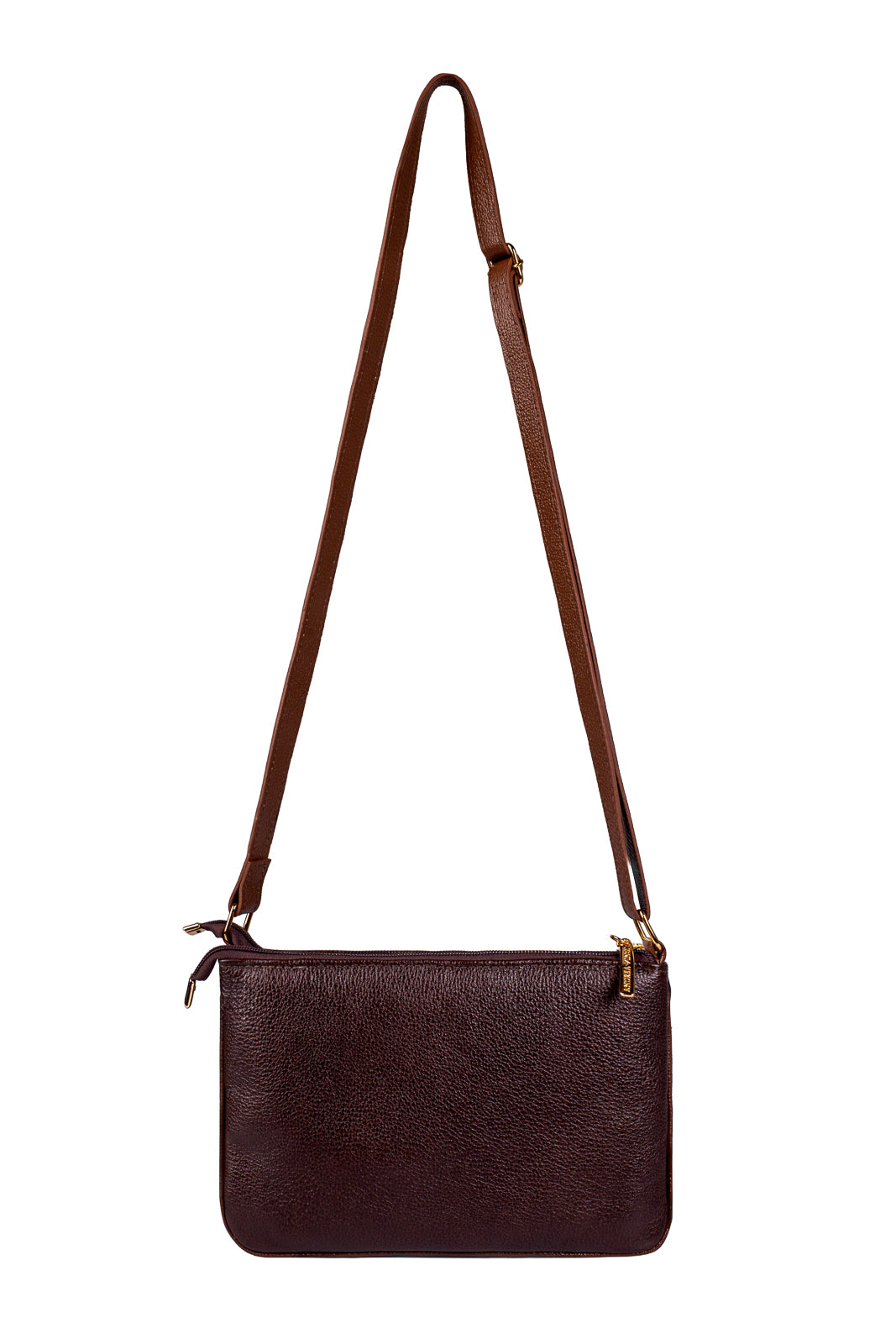 Bolsa transversal de couro liso Cristal