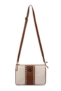 Bolsa transversal de couro liso Cristal