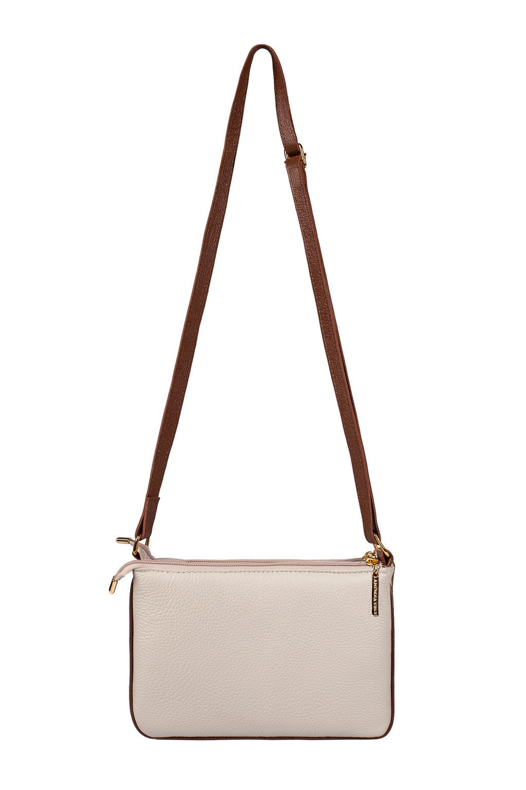 Bolsa transversal de couro liso Cristal