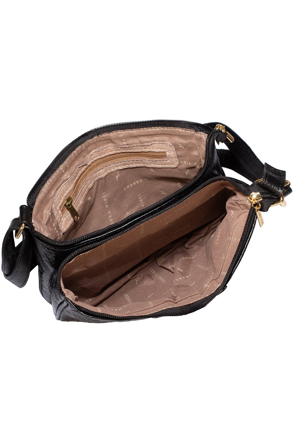 Bolsa transversal de couro croco Cristal