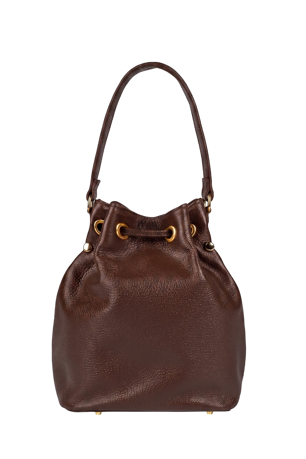 Bolsa saco em couro liso Nubia