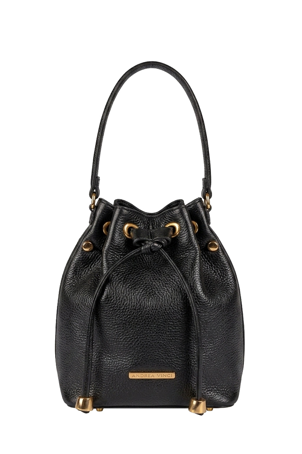 Bolsa saco em couro liso Nubia