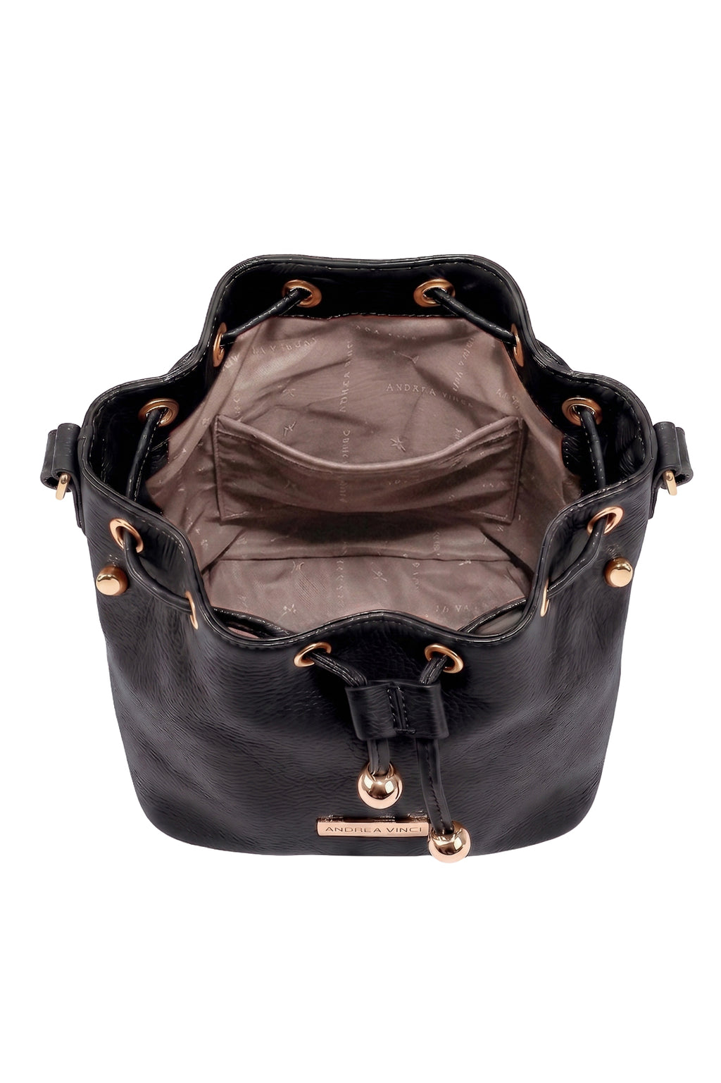 Bolsa saco em couro liso Nubia