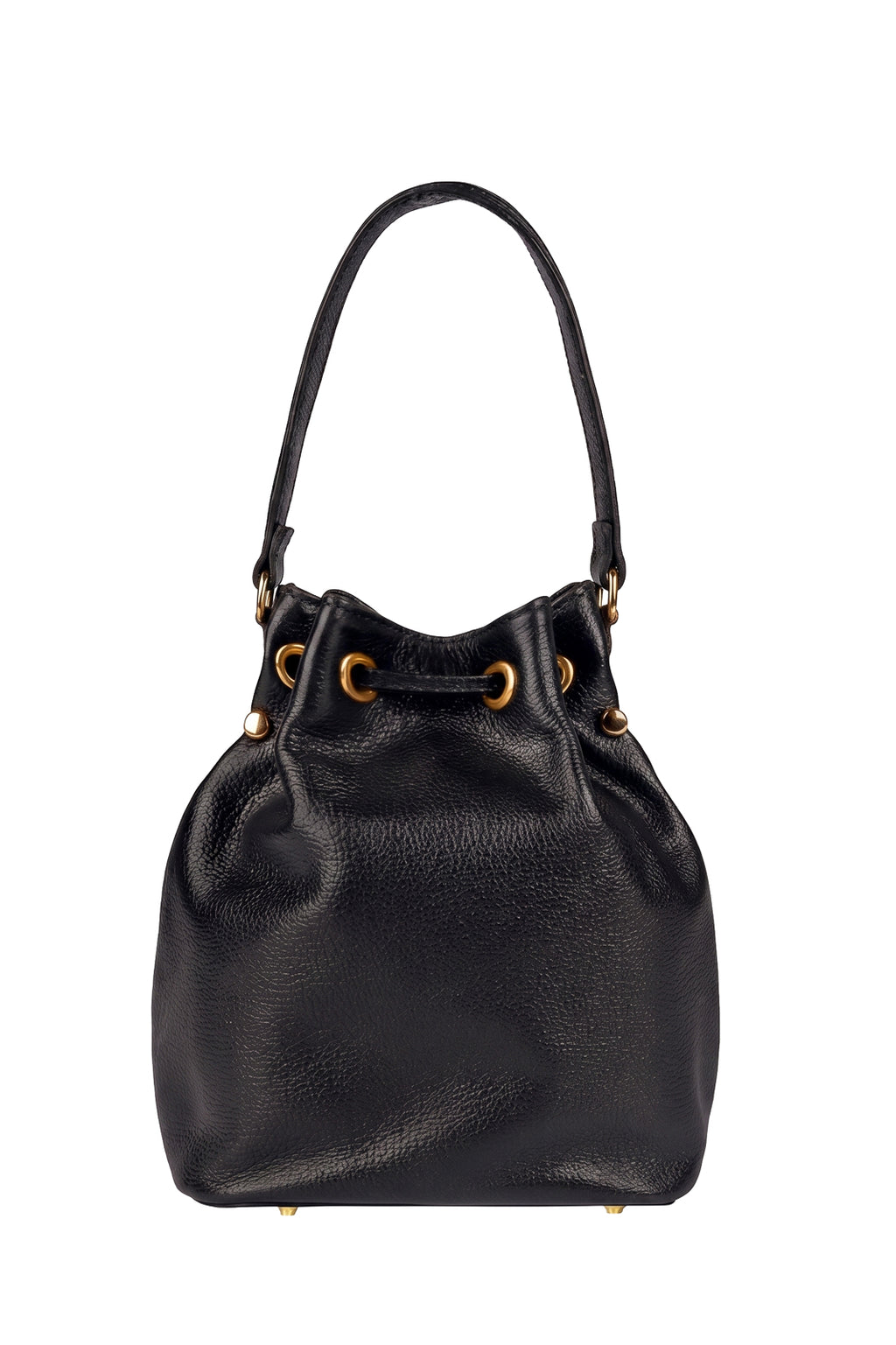 Bolsa saco em couro liso Nubia