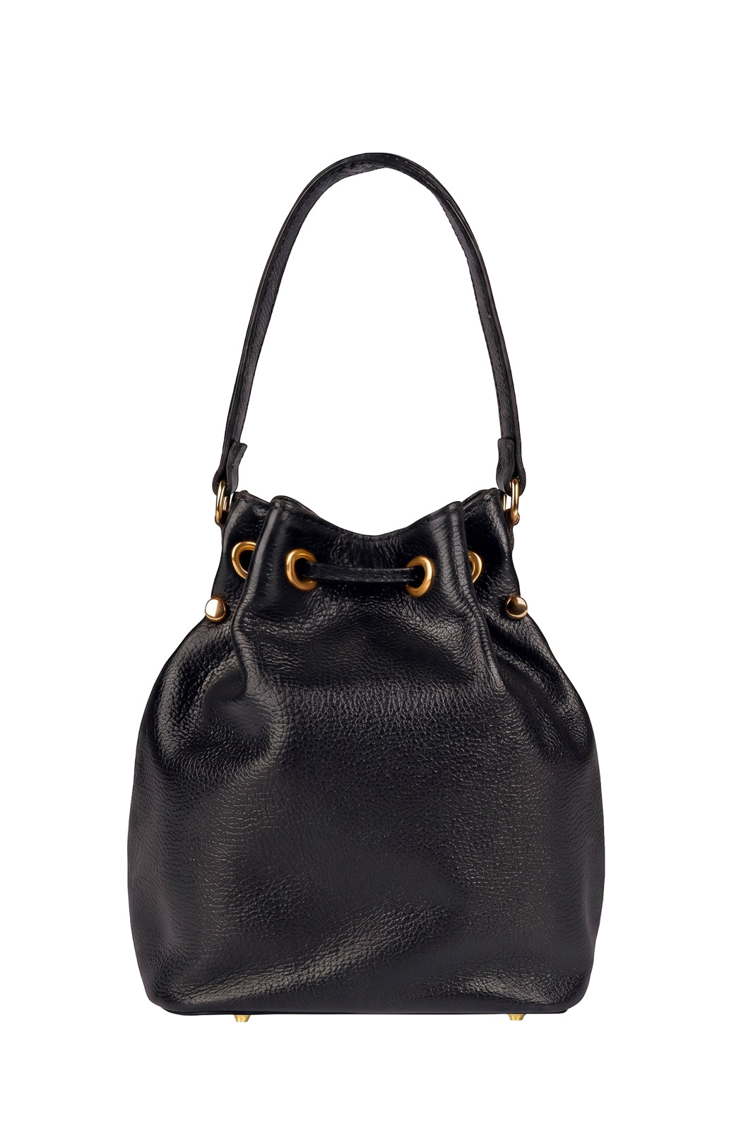 Bolsa saco em couro liso Nubia