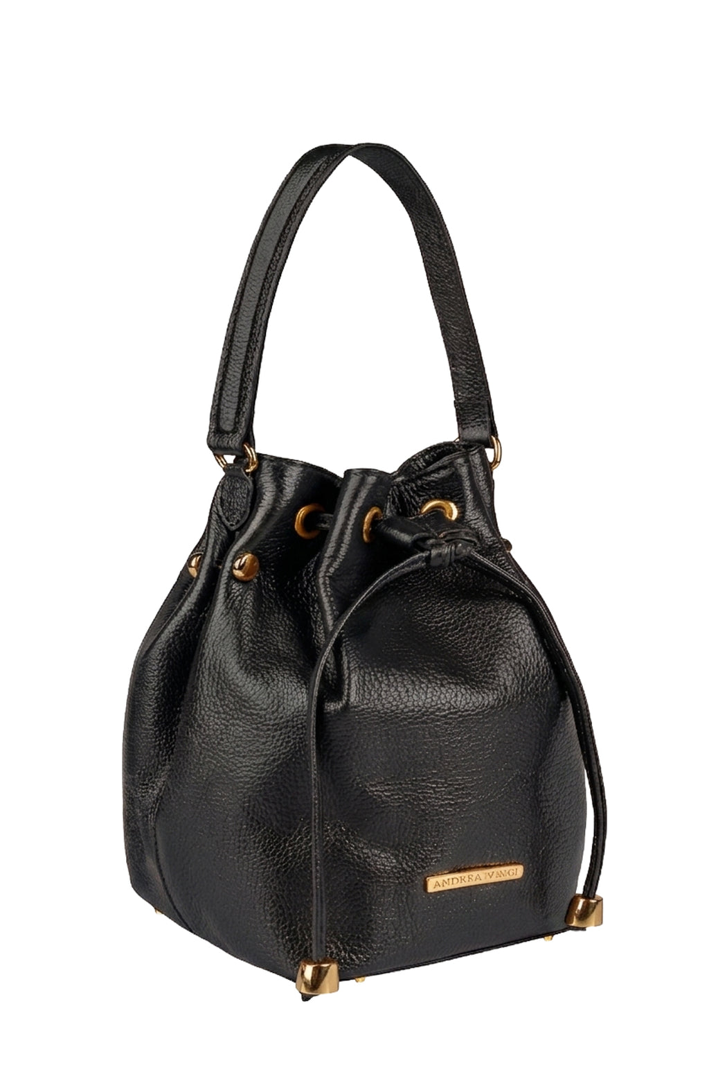 Bolsa saco em couro liso Nubia